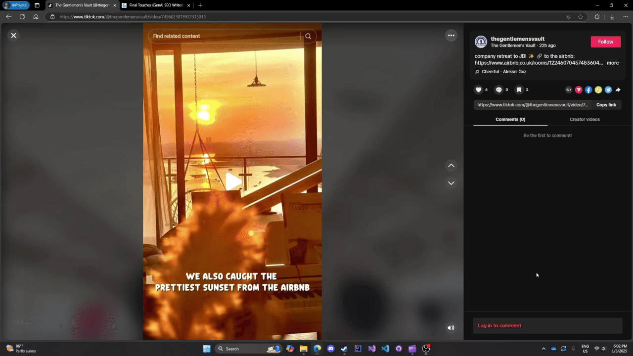 Embedding Tiktok Videos