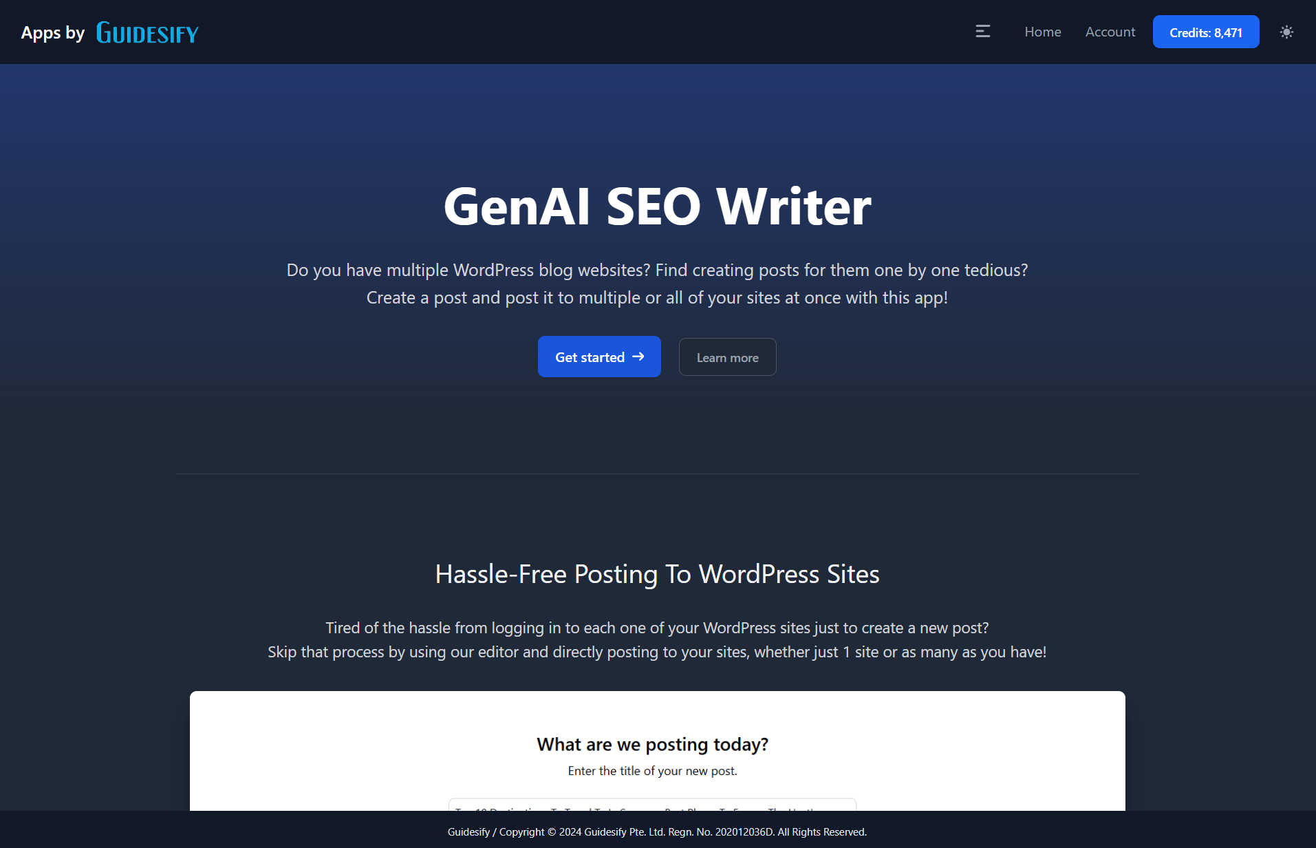 The GenAI SEO Writer App