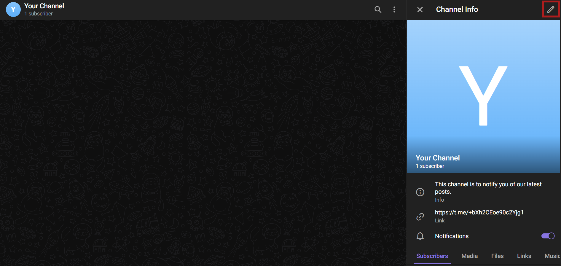 Telegram Edit Channel
